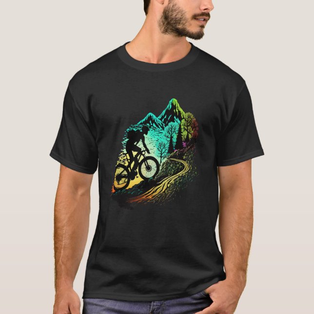 Cool Mountain Biking MTB Bike For Men Women Kids T-Shirt (Front)