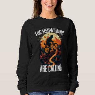 Cool Mountain Biking MTB Biker Cats For Men Women Sweatshirt