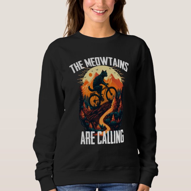 Cool Mountain Biking MTB Biker Cats For Men Women  Sweatshirt (Front)