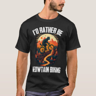 Cool Mountain Biking MTB Biker Cats For Men Women T-Shirt