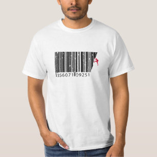 Cool Mountain Climber Man Barcode T-Shirt