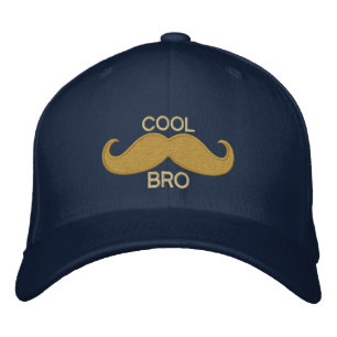 COOL Moustache BRO Embroidered Hat