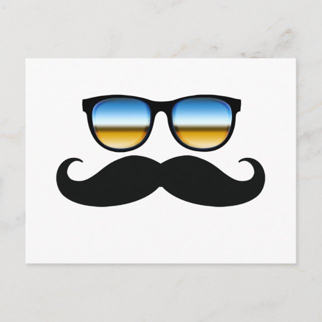 Cool Moustache under Shades Postcard (Front)