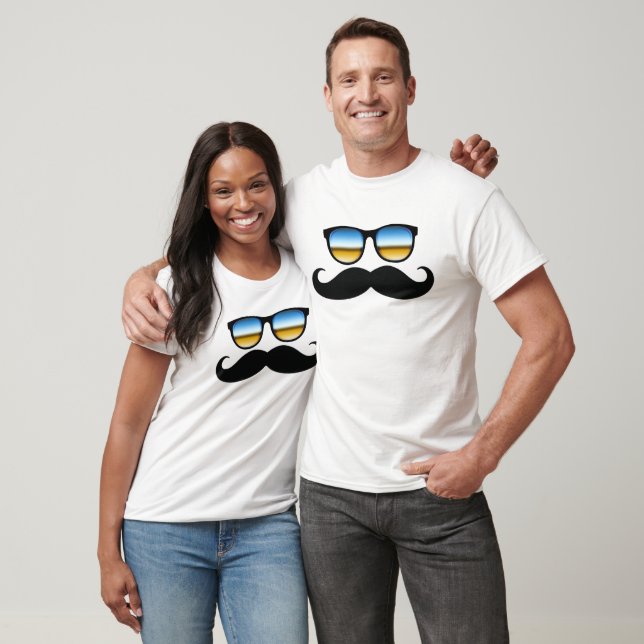 Cool Moustache under Shades T-Shirt (Unisex)