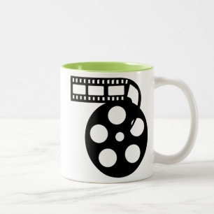 Cool Movie Film Reel Two-Tone Coffee Mug
