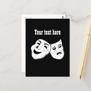 Cool movie masks customisable postcard