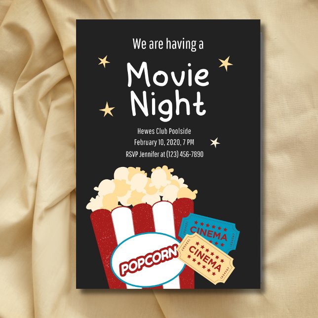 Cool Movie night invitation (Creator Uploaded)