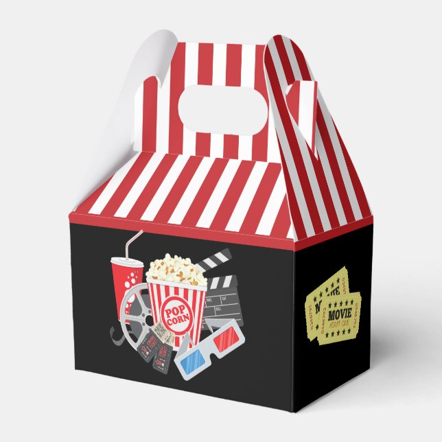 cool movie theatre party  favour box (Front Side)