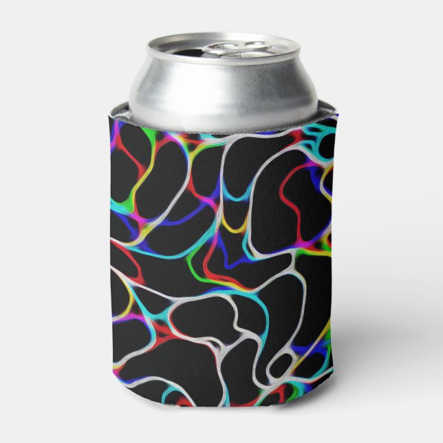 Cool Multi-Colour Curvy Lines Can Cooler (Can Front)