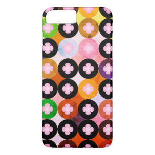 Cool Multi Coloured Circles & Pink Clovers Case-Mate iPhone Case