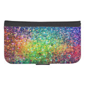 Cool Multicolor Retro Glitter & Sparkles Pattern 2 Samsung Galaxy Wallet Case (Front (Horizontal))