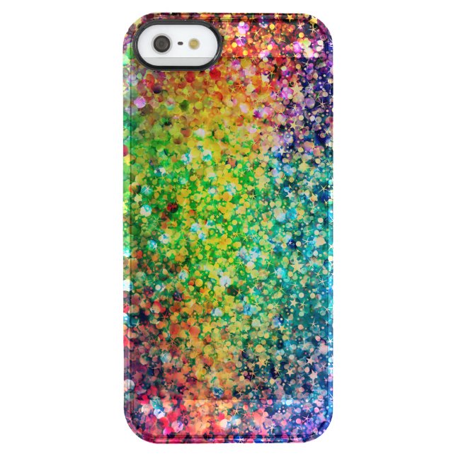 Cool Multicolor Retro Glitter & Sparkles Pattern 2 Uncommon iPhone Case (Back)