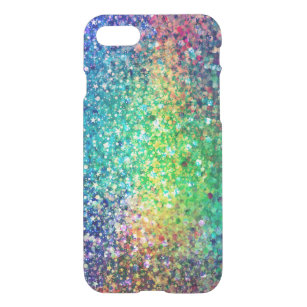 Cool Multicolor Retro Glitter & Sparkles Pattern iPhone SE/8/7 Case