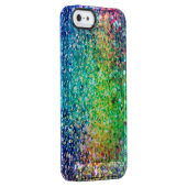 Cool Multicolor Retro Glitter & Sparkles Pattern Uncommon iPhone Case (Back/Right)