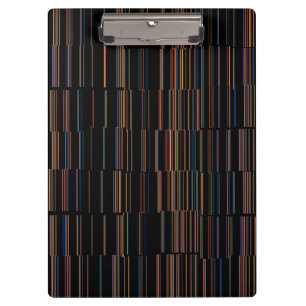 Cool Multicolor Striped Pattern Clipboard