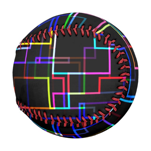 COOL Multicolored Striped Pattern Baseball (Back Left)
