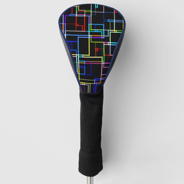COOL Multicolored Striped Pattern Golf Head Cover (Front)