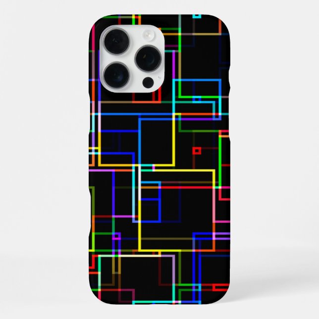 Cool Multicolored Striped Pattern iPhone Case (Back)