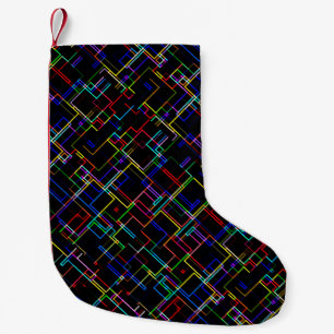 COOL Multicolored Striped Pattern Small Christmas Stocking