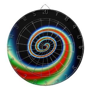 COOL Multicolored Swirl Dartboard