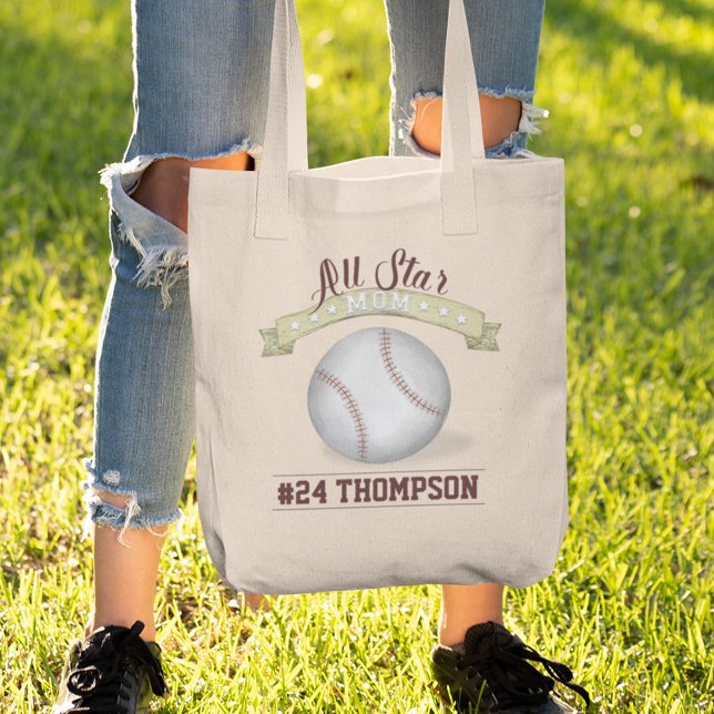 Cool Mum All Stat Custom Baseball Tote Bag (Creator Uploaded)