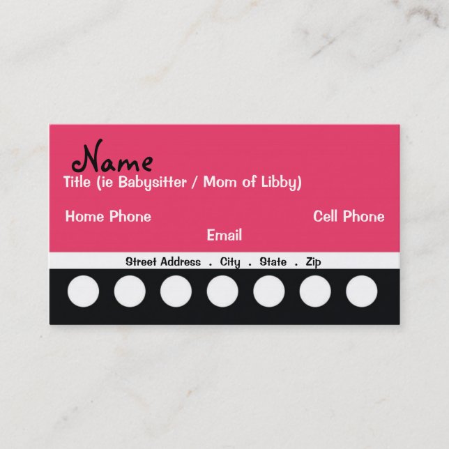 Cool Mum Business Card (Front)
