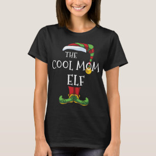 Cool Mum Elf Family Matching Christmas Funny Pajam T-Shirt