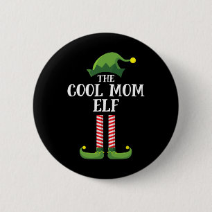 Cool Mum Elf Matching Family Group Christmas Party 6 Cm Round Badge