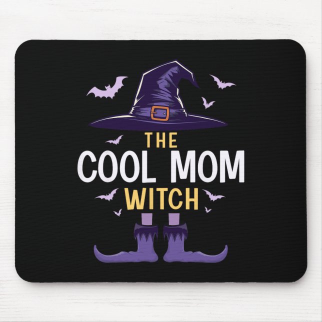 Cool Mum Halloween Witch Group Matching Costume  Mouse Pad (Front)