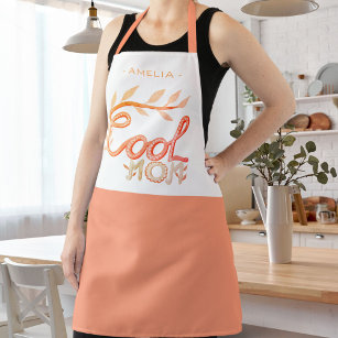 Cool Mum Hand Lettering Drawing Mother`s Day Apron