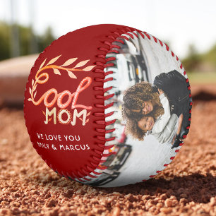 Cool Mum Hand Lettering Mother Keepsake Photo Softball