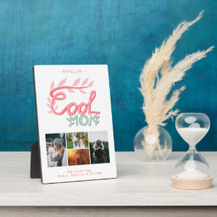Cool Mum Hand Lettering Mother`s Day 4 Photo Plaque