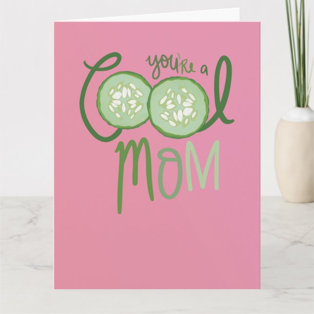 Cool Mum Mother's Day Folded Greeting Card (Front)