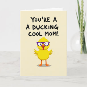 Cool Mum Yellow Bird Art Card