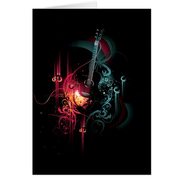 Cool Music Graphic with Guitar (Front)