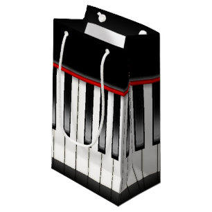 Cool music lovers piano party bag