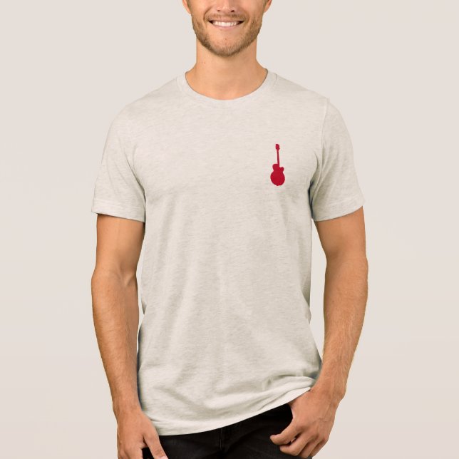 cool music stamp / guitars Tri-Blend shirt (Front)