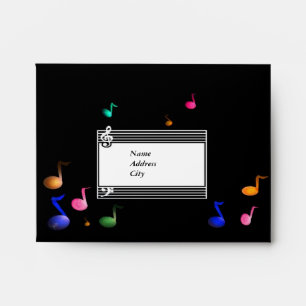 Cool Musical A2 Envelope Note Card size
