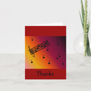 Cool Musical Thank You Card