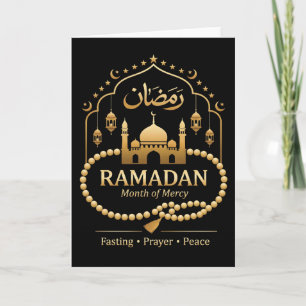 Cool Muslim Ramadan Praying Faith Worship Card