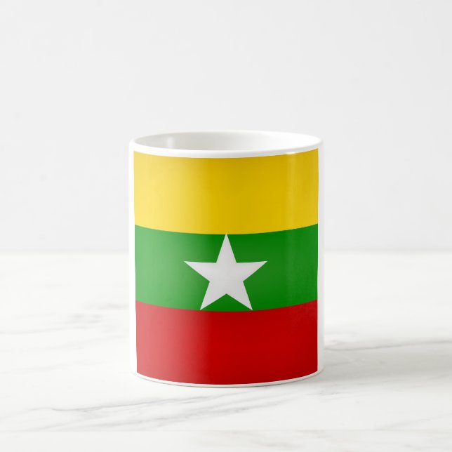 Cool Myanmar Flag Coffee Mug (Center)