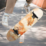 Cool Mythical Golden Dragon Soaring in Clouds  Skateboard<br><div class="desc">The skateboard features a breathtaking illustration depicting a majestic golden dragon is soaring majestically through the clouds, its scales glistening as it moved with an elegant and powerful rhythm. ♥ If you need any help, please always feel free to contact me via the "CONTACT SELLER" and I’m happy to help...</div>