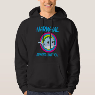 Cool Narwhal For Men Women Rainbow Tusk Sea Unicor Hoodie