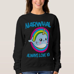Cool Narwhal For Men Women Rainbow Tusk Sea Unicor Sweatshirt