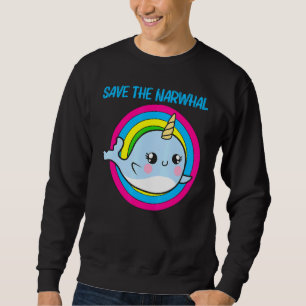 Cool Narwhal For Men Women Rainbow Tusk Sea Unicor Sweatshirt