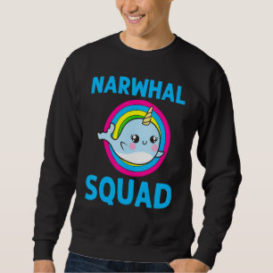 Cool Narwhal For Men Women Rainbow Tusk Sea Unicor Sweatshirt