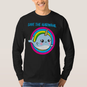 Cool Narwhal For Men Women Rainbow Tusk Sea Unicor T-Shirt