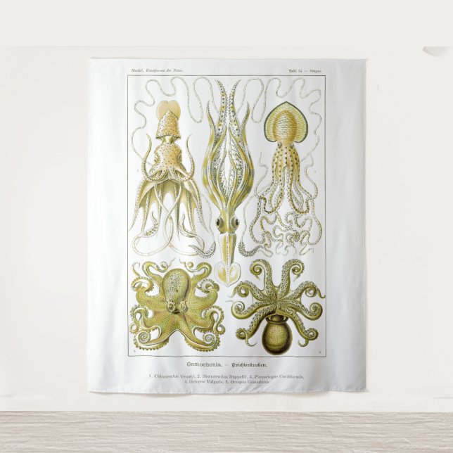 Cool nautical octopus tapestry (Front)