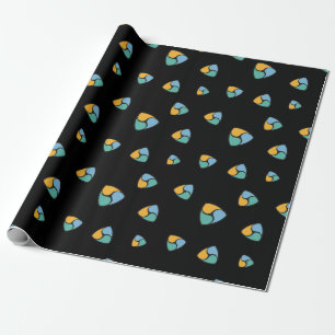 Cool NEM Cryptocurrency Coin Sign Pattern Black Wrapping Paper
