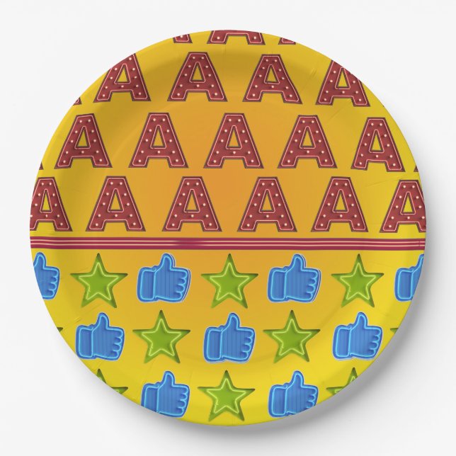 Cool Neon Signs Paper Plate (Front)